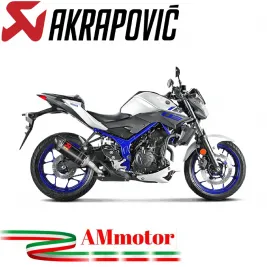 Akrapovic Yamaha Mt-03 16 - 2021 Terminale Di Scarico Slip-On Carbonio Moto Omologato