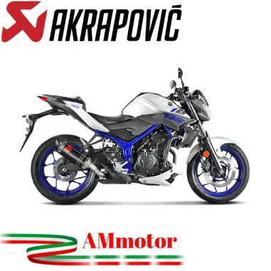 Akrapovic Yamaha Mt-03 16 - 2021 Terminale Di Scarico Slip-On Carbonio Moto Omologato