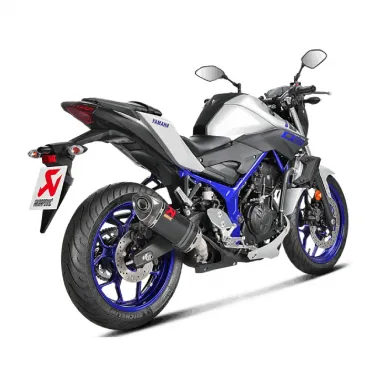 Akrapovic Yamaha Mt-03 16 - 2021 Terminale Di Scarico Slip-On Carbonio Moto Omologato