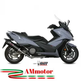 Scarico Completo Mivv Kymco AK 550 Terminale Oval Inox Nero Moto Scooter