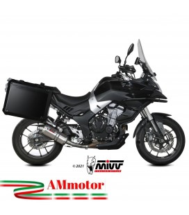 Mivv Voge Valico 500 DS Terminale Di Scarico Moto Marmitta Ovale Inox Omologato