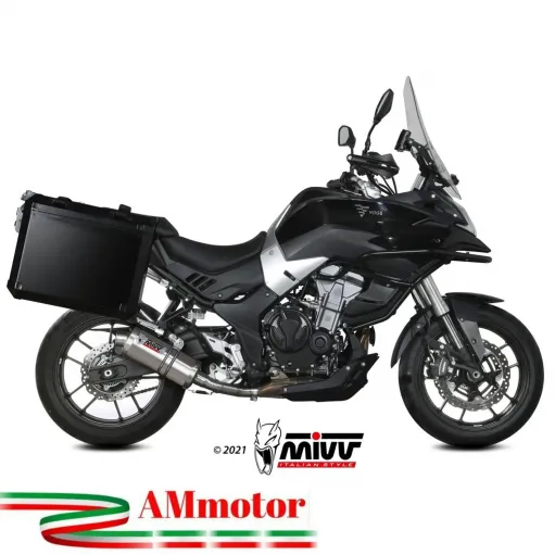 Mivv Voge Valico 500 DS Terminale Di Scarico Moto Marmitta Ovale Inox Omologato