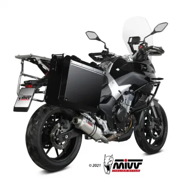 Mivv Voge Valico 500 DS Terminale Di Scarico Moto Marmitta Ovale Inox Omologato