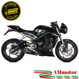 Mivv Triumph Street Triple 660 S Terminale Di Scarico Moto Marmitta Delta Race Nero Omologato