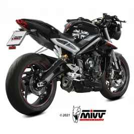 Mivv Triumph Street Triple 660 S Terminale Di Scarico Moto Marmitta Delta Race Nero Omologato 2