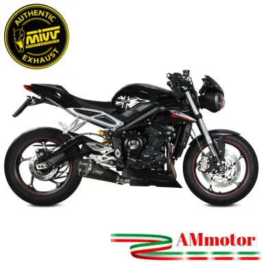 Mivv Triumph Street Triple 765 R / RS Terminale Di Scarico Moto Marmitta Delta Race Nero Omologato