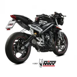 Mivv Triumph Street Triple 660 S Terminale Di Scarico Moto Marmitta X-M5 Inox Nero 2