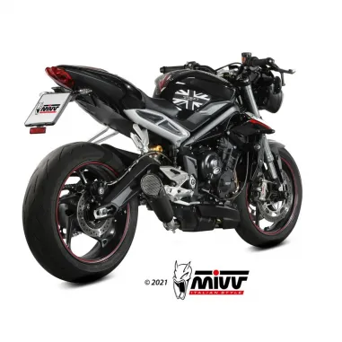Mivv Triumph Street Triple 765 R / RS Terminale Di Scarico Moto Marmitta X-M5 Inox Nero