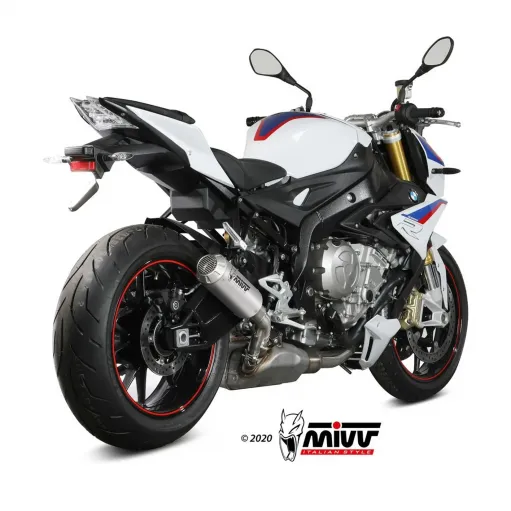 Mivv Bmw S 1000 R 2017 - 2020 Terminale Di Scarico Moto Marmitta Mk3 Inox Omologato
