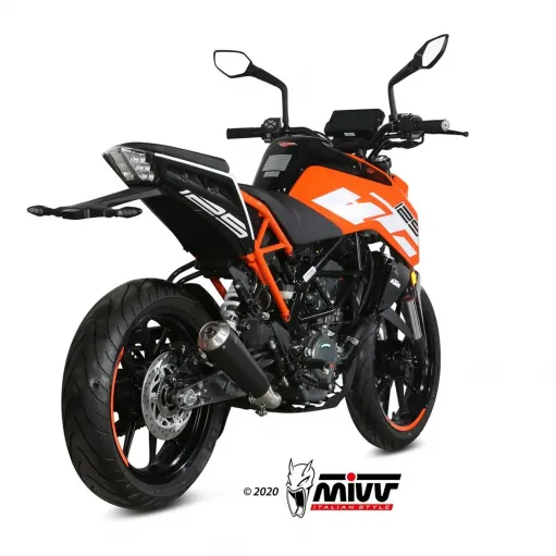 Mivv Ktm 125 Duke 17 - 2020 Terminale Di Scarico Marmitta X-M1 Inox Nero Moto Omologato
