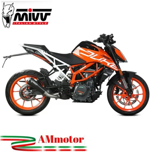 Mivv Ktm 390 Duke 17 - 2020 Terminale Di Scarico Marmitta X-M1 Inox Nero Moto Omologato
