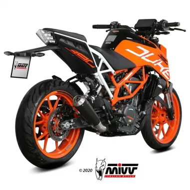 Mivv Ktm 390 Duke 17 - 2020 Terminale Di Scarico Marmitta X-M1 Inox Nero Moto Omologato