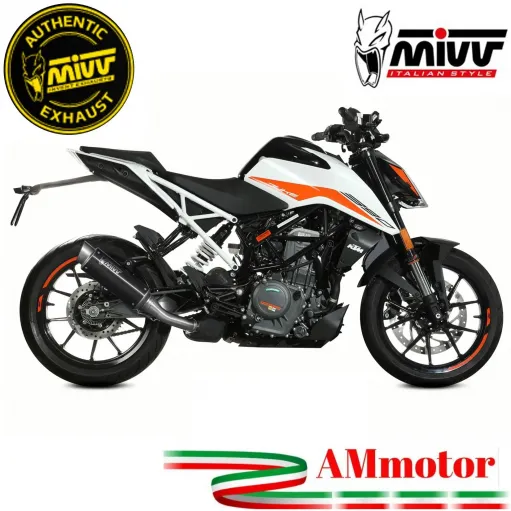 Mivv Ktm 390 Duke 2021 Terminale Di Scarico Marmitta Gp Pro Inox Nero Moto Omologato