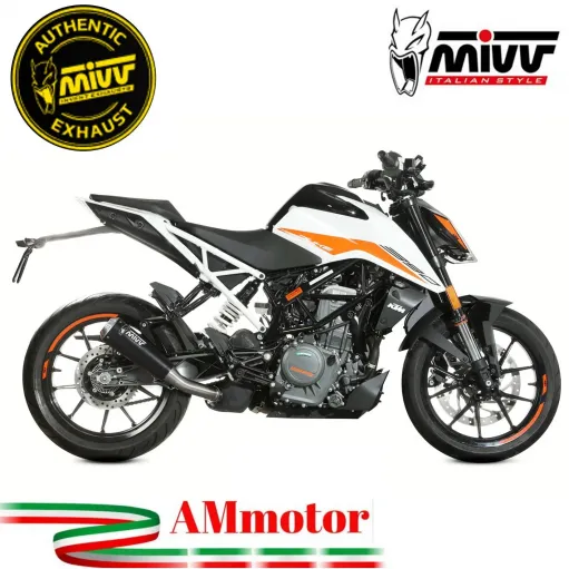 Mivv Ktm 390 Duke 2021 Terminale Di Scarico Marmitta X-M1 Inox Nero Moto Omologato
