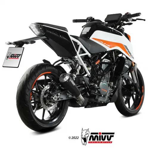 Mivv Ktm 390 Duke 2021 Terminale Di Scarico Marmitta X-M1 Inox Nero Moto Omologato