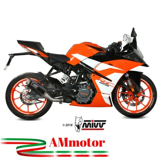 Mivv Ktm Rc 125 Terminale Di Scarico Marmitta Gp Pro Carbonio Moto Omologato
