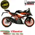 Mivv Ktm RC 390 17 - 2020 Terminale Di Scarico Moto Marmitta Mk3 Carbonio