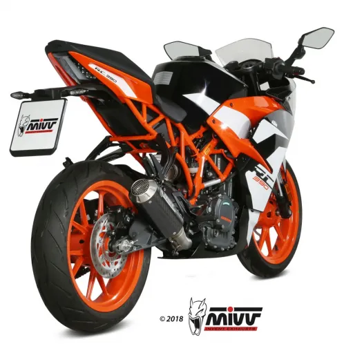 Mivv Ktm RC 390 17 - 2020 Terminale Di Scarico Moto Marmitta Mk3 Carbonio