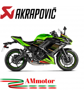 Akrapovic Kawasaki Ninja 650 21 - 2022 Impianto Di Scarico Completo Racing Line Terminale Titanio Moto Omologato
