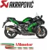 Akrapovic Kawasaki Ninja H2 Sx 21 - 2024 Terminale Di Scarico Slip-On Line Titanio Moto Omologato