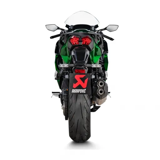 Akrapovic Kawasaki Ninja H2 Sx 21 - 2024 Terminale Di Scarico Slip-On Line Titanio Moto Omologato