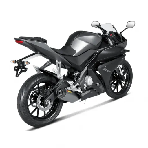 Akrapovic Yamaha Yzf R 125 17 - 2018 Impianto Di Scarico Completo Racing Line Terminale Titanio Moto