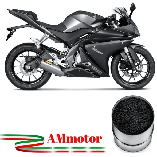Akrapovic Yamaha Yzf R 125 17 - 2018 Impianto Di Scarico Completo Racing Line Terminale Titanio Moto