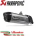 Akrapovic Aprilia Tuareg 660 Terminale Di Scarico Slip-On Line Titanio Moto Omologato
