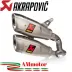 Akrapovic Ducati Monster 937 Terminali Di Scarico Slip-On Line Titanio Moto Omologati