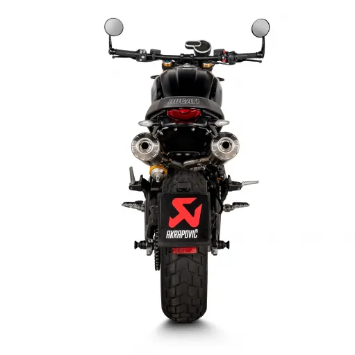 Akrapovic Ducati Scrambler 1100 21 - 2024 Terminali Di Scarico Moto Slip-On Line Titanio Omologato
