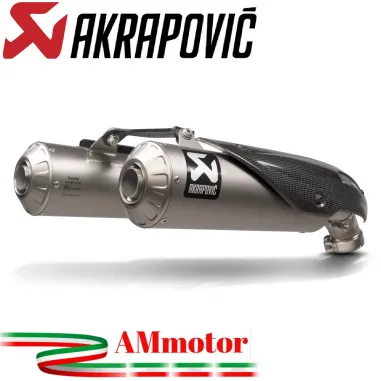 Akrapovic Ducati Scrambler 1100 21 - 2024 Terminali Di Scarico Moto Slip-On Line Titanio Omologato
