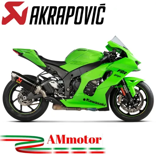 Akrapovic Kawasaki Ninja Zx-10 R 21 - 2024 Terminale Di Scarico Moto Slip-On Line Carbonio Omologato