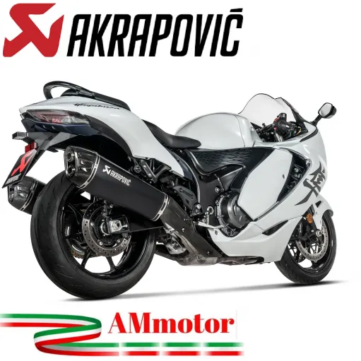 Akrapovic Suzuki Gsx-R 1300 Hayabusa 21 - 2024 Terminali Di Scarico Slip-On Line Titanio Moto Omologati
