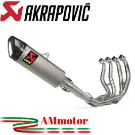 Akrapovic Suzuki Gsx-R 1300 Hayabusa 21 - 2024 Impianto Di Scarico Completo Racing Line Terminale Titanio Moto