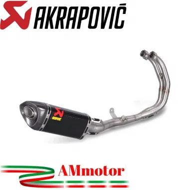 Akrapovic Yamaha Yzf R25 Impianto Di Scarico Completo Racing Line Terminale Carbonio Moto