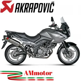 Akrapovic Suzuki V-Strom 650 17 - 2022 Impianto Di Scarico Completo Racing Line Terminale Carbonio Moto 2