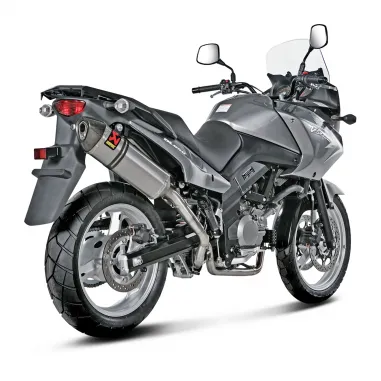 Akrapovic Suzuki V-Strom 650 17 - 2022 Impianto Di Scarico Completo Racing Line Terminale Carbonio Moto