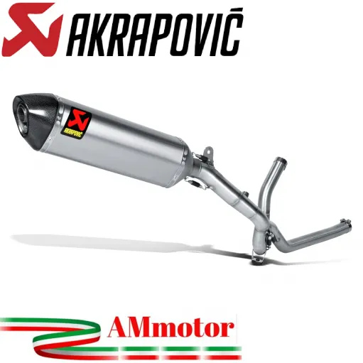 Akrapovic Suzuki V-Strom 650 17 - 2022 Impianto Di Scarico Completo Racing Line Terminale Carbonio Moto