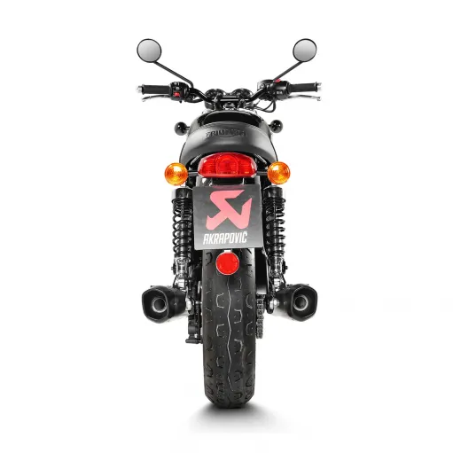 Akrapovic Triumph Bonneville T100 17 - 2020 Terminali Di Scarico Slip-On Line Titanio Moto Omologati