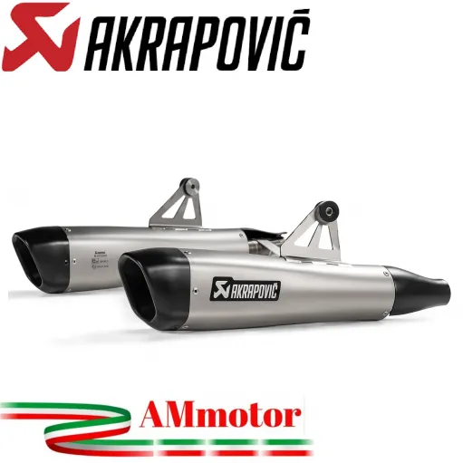 Akrapovic Triumph Bonneville T120 16 - 2020 Terminali Di Scarico Slip-On Line Titanio Moto Omologati