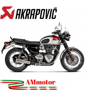 Akrapovic Triumph Bonneville T120 16 - 2020 Terminali Di Scarico Slip-On Line Titanio Moto Omologati