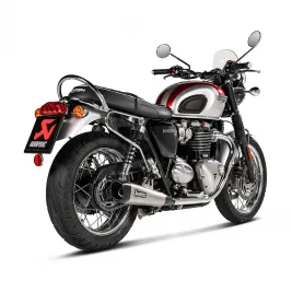 Akrapovic Triumph Bonneville T120 16 - 2020 Terminali Di Scarico Slip-On Line Titanio Moto Omologati 2