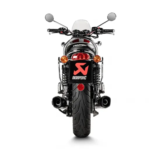 Akrapovic Triumph Bonneville T120 16 - 2020 Terminali Di Scarico Slip-On Line Titanio Moto Omologati