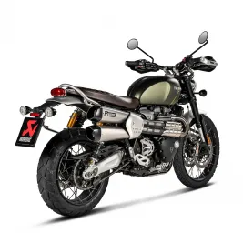 Akrapovic Triumph Scrambler 1200 Terminali Di Scarico Slip-On Line Titanio Moto Omologati 2