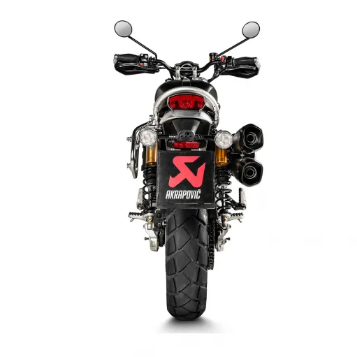 Akrapovic Triumph Scrambler 1200 Terminali Di Scarico Slip-On Line Titanio Moto Omologati