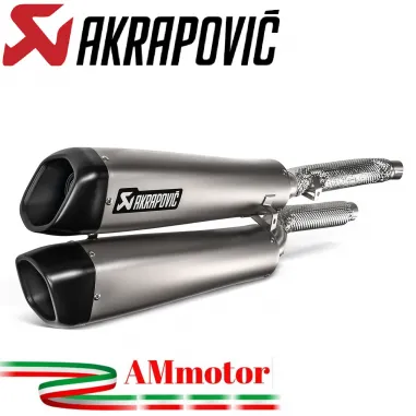 Akrapovic Triumph Scrambler 1200 Terminali Di Scarico Slip-On Line Titanio Moto Omologati