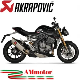 Akrapovic Triumph Speed Triple 1200 RS / RR Terminale Di Scarico Slip-On Line Titanio Moto Omologato