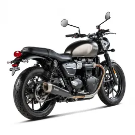 Akrapovic Triumph Street Twin 900 16 - 2020 Terminali Di Scarico Slip-On Line Titanio Moto Omologati 2