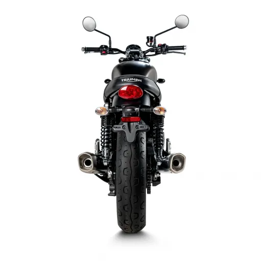 Akrapovic Triumph Street Twin 900 16 - 2020 Terminali Di Scarico Slip-On Line Titanio Moto Omologati