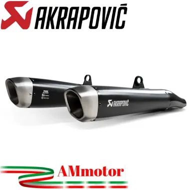 Akrapovic Triumph Street Twin 900 16 - 2020 Terminali Di Scarico Slip-On Line Titanio Moto Omologati